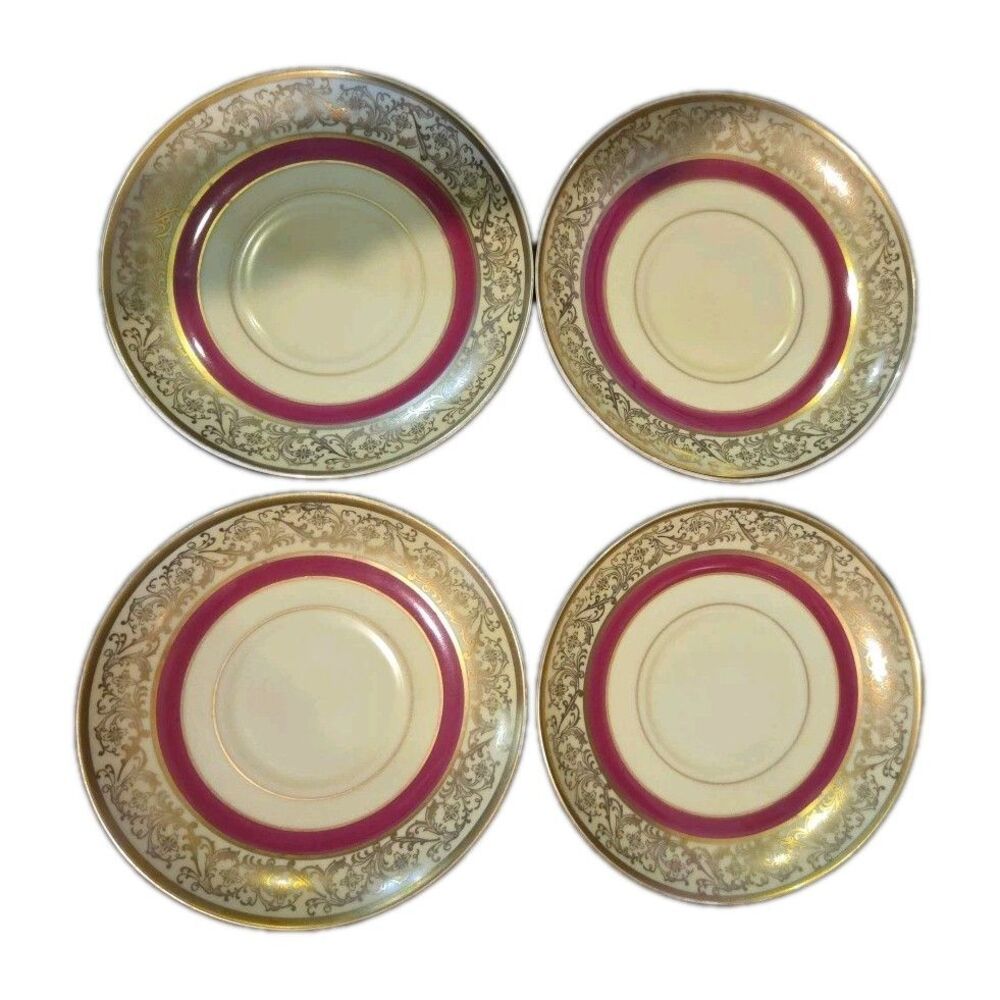 Set  Of 4 Bavaria Tirschenreuth 481 Saucers